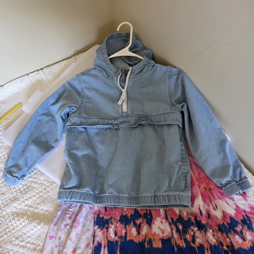 Girls Bundle Set Cat & Jack Light Blue Denim Jacket And 2 Skirts Size 6 - Picture 3 of 8